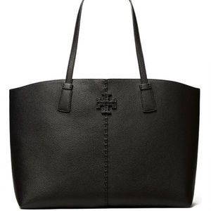 Black leather Tory Burch Tote